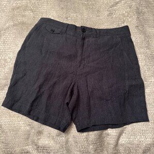J. Crew 7" linen short Navy Grey Fine Stripe Size 33" Inseam 7"  NWT